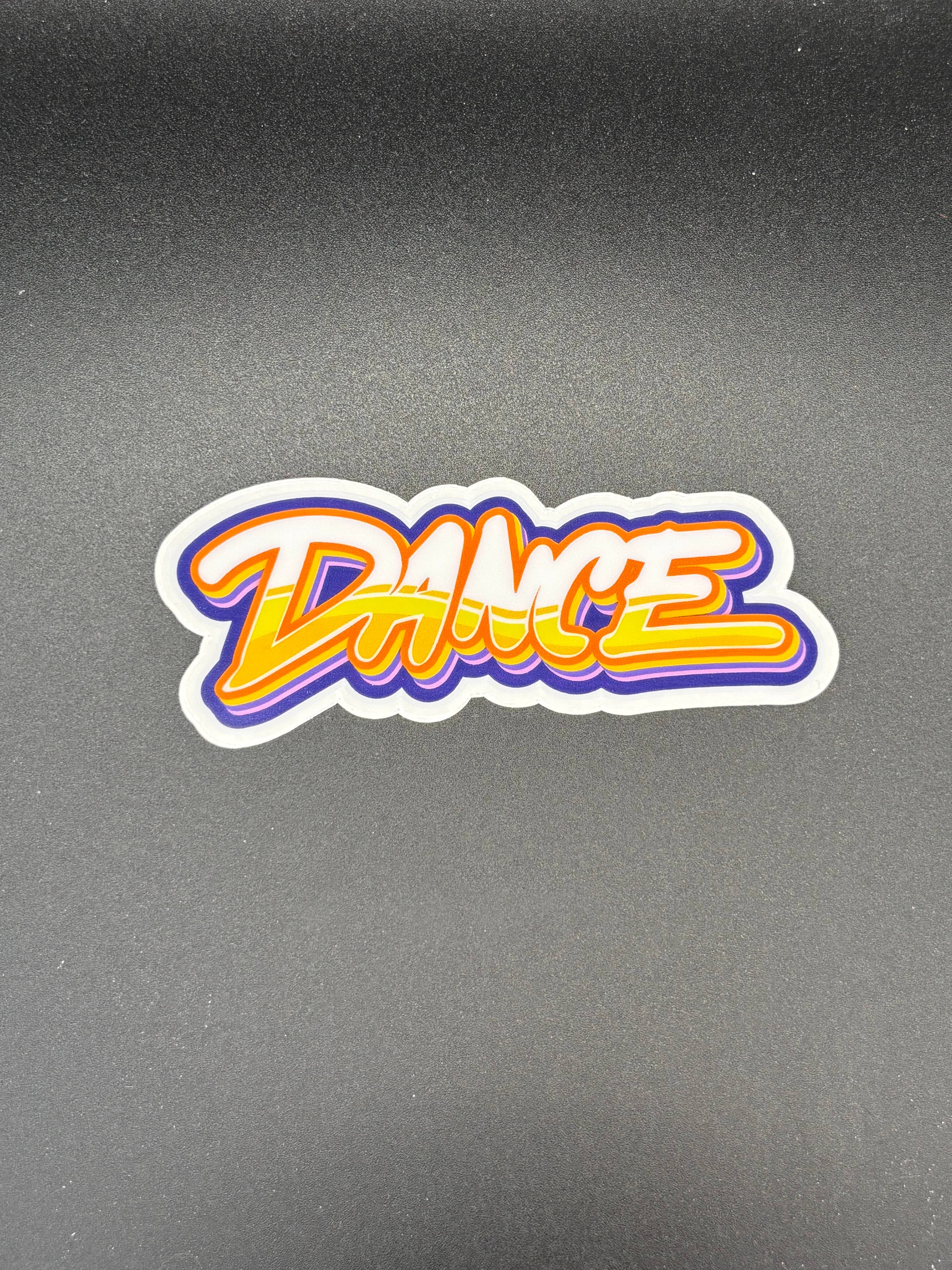 Dance Typography Sticker, 4" x 1.75"