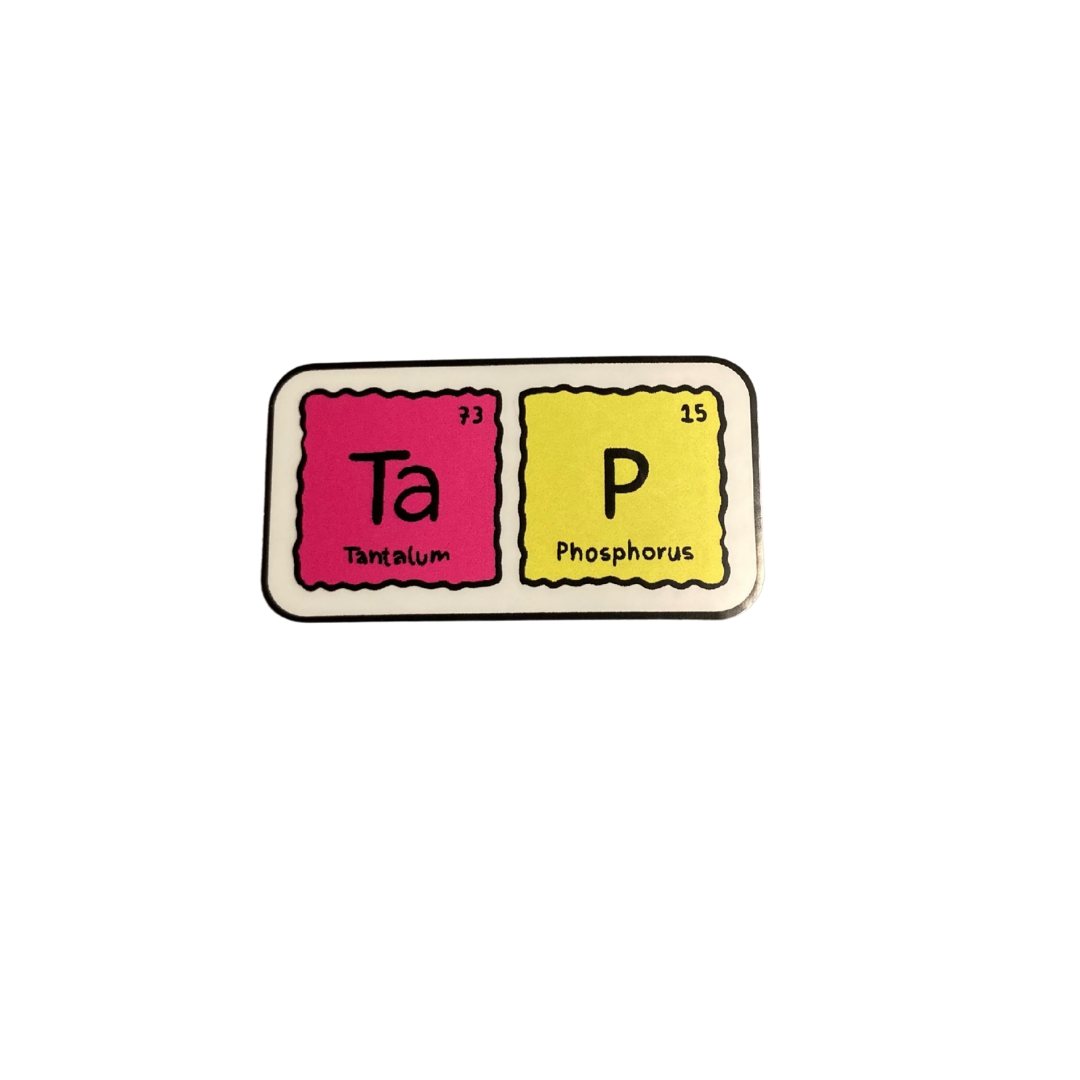 Periodic Table Tap Sticker,  2" x 1"