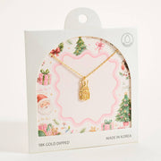 18K Gold Dipped Christmas Nutcracker Pendant Necklace