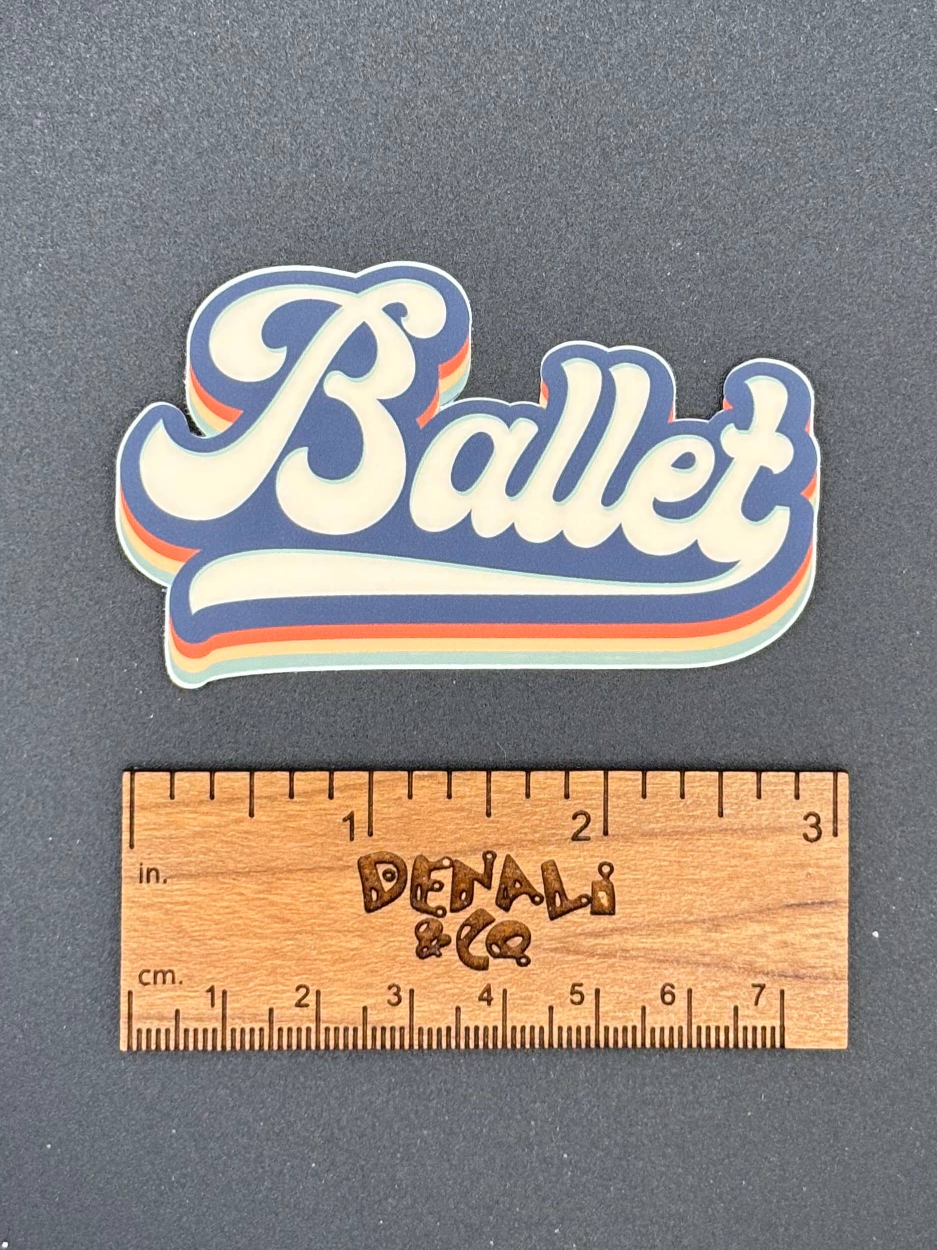 Retro Ballet Dance Sticker, 3" x 1.8"