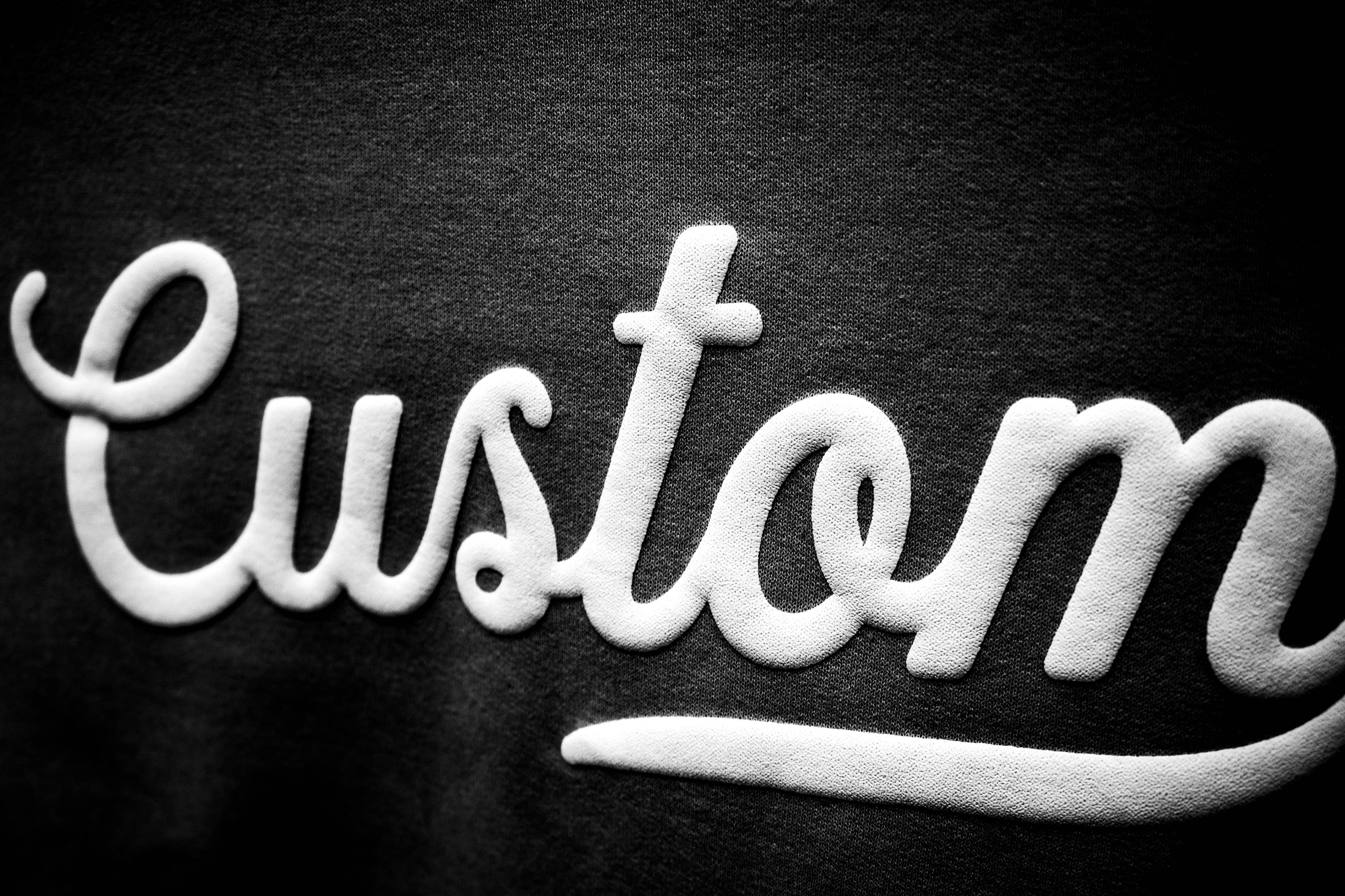 CUSTOM Puff Print Lightweight Off Shoulder Sweatshirt